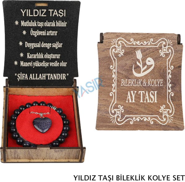 Beslenme Dedektifi Kutulu Kolye Bileklik Seti Yıldız Taşı - Image 1