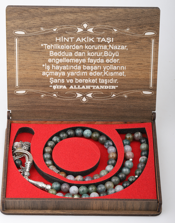 Beslenme Dedektifi Kutulu 33 Lü Tesbih Bileklik Seti Hint Akiği - Image 1