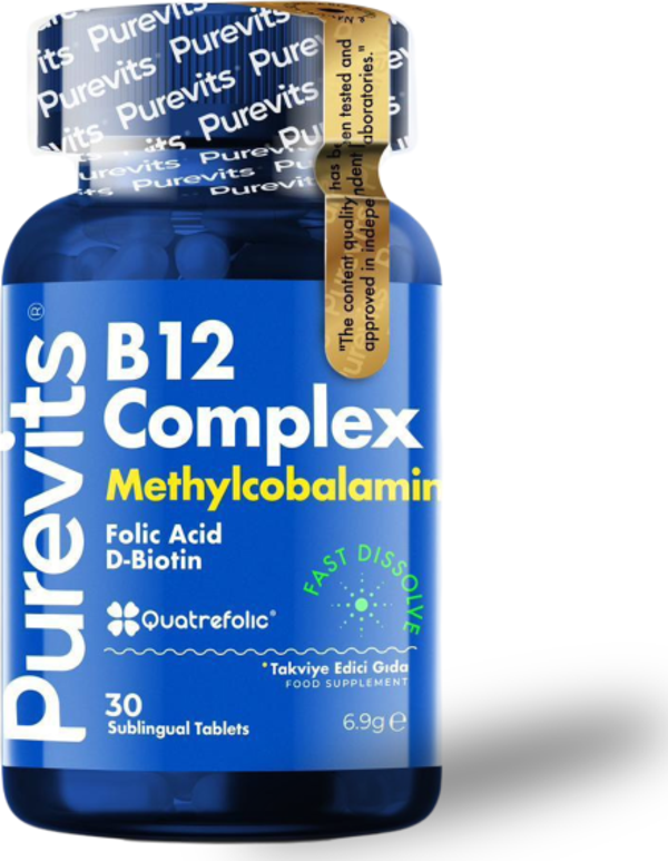 Purevits B12 Complex Quetrefolıc 230Mg X 30 Tablet - Image 1