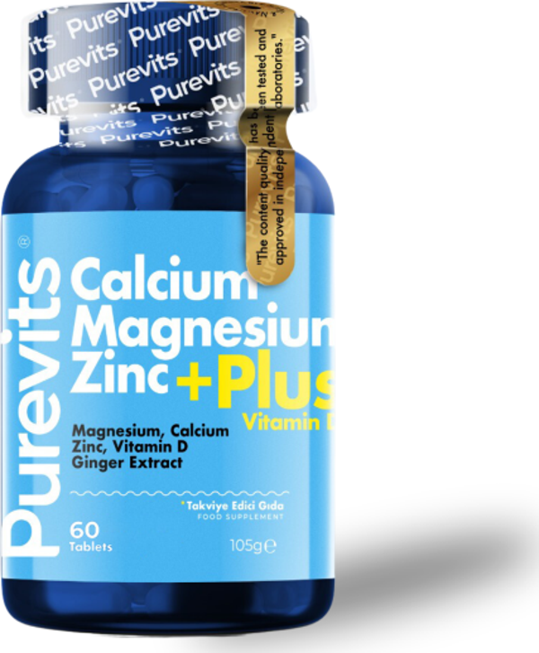 Purevits Ca Mg Zn Vitamin D - 90 Tablets - Image 1