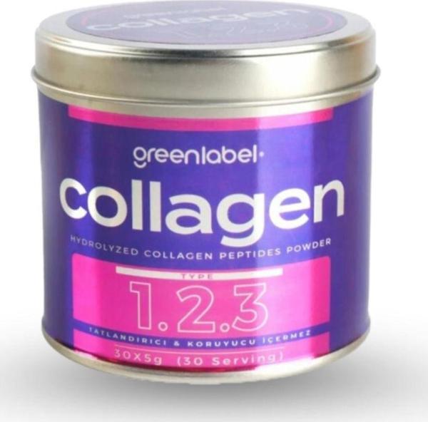 Greenlabel Kolajen Peptit 1.2.3 Teneke Kutu 5G 30 - Image 1