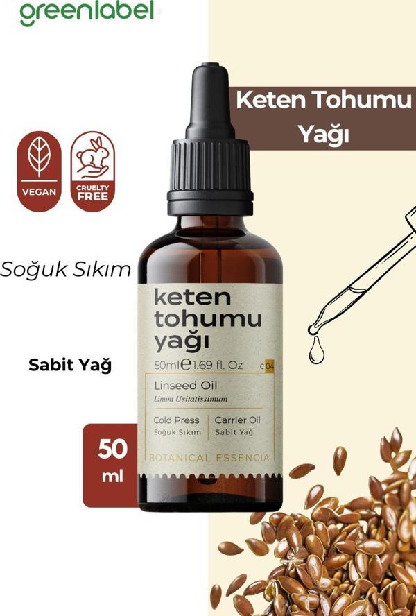 Greenlabel Keten Tohumu Yağı Soğuk Sıkım %100 Doğal Ve Saf 50Ml - Image 1