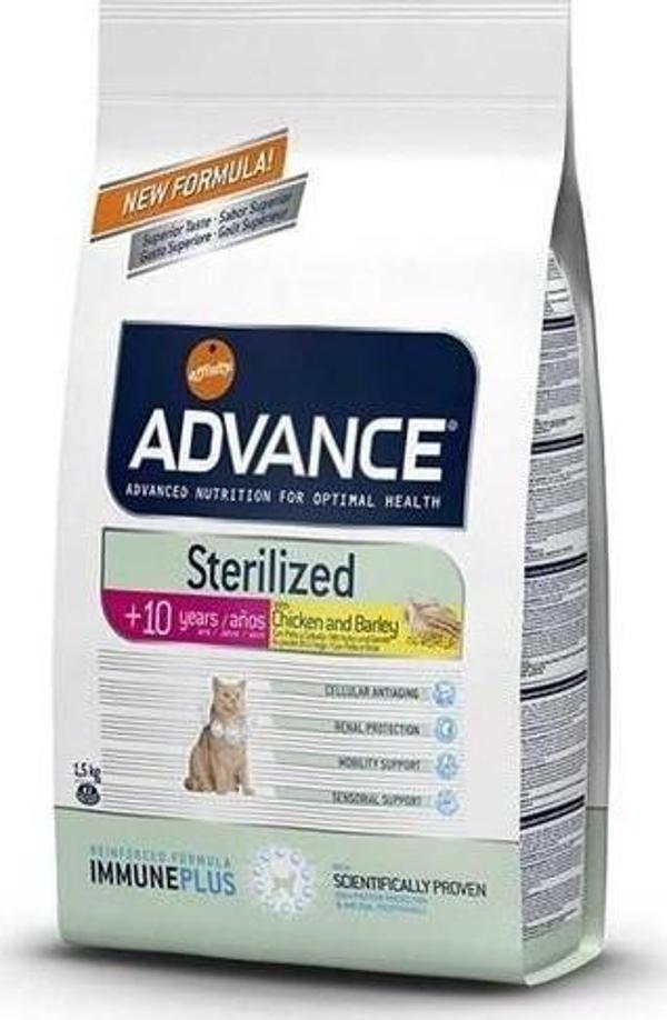 Advance Sterilised 10+ Yaşlı Tavuklu Kısırlaştırılmış Kedi Maması 1.5 Kg - Image 1