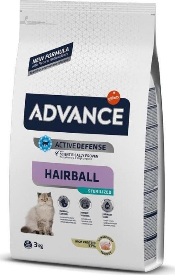 Advance Sterilised Hairball Kısırlaştırılmış Kedi Maması 3 Kg - Image 1