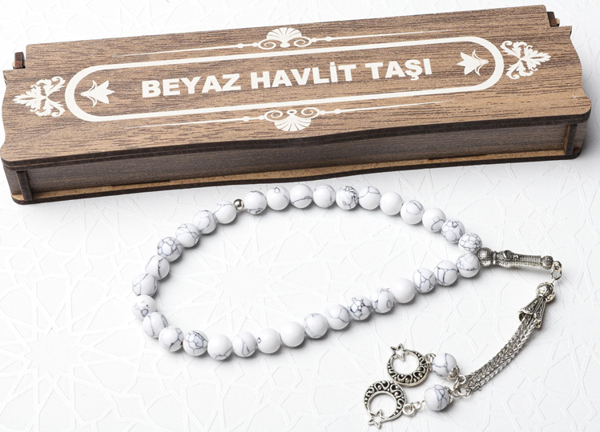 Beslenme Dedektifi Kutulu 33 Lü Tesbih Beyaz Havlit Taşı - Image 1