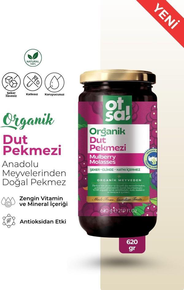 Greenlabel Otsa Organik Doğal Dut Pekmezi 620 Gr. Natural Soğuk Sıkım Dut Pekmezi - Image 1