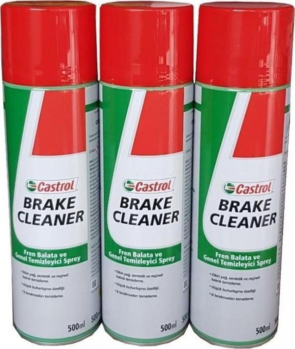Castrol Brake Cleaner 3'lü Fren Balata Ve Genel Temizleme Spreyi 500 Ml - Image 1