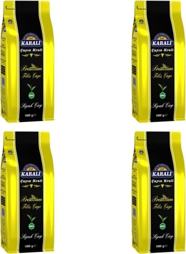 Karali Premium Filiz Dökme Siyah Çay 1 Kg X 4 Adet - Image 1