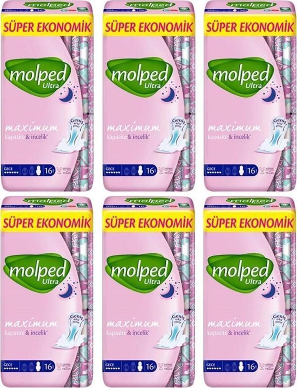 Molped Ultra Süper Ekonomik 16 lı Gece x 6 Paket - Image 1