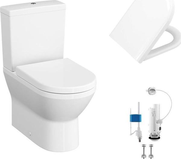 Vitra İntegra Kanalsız Rimex Klozet+Vitra Duroplas Yavaş Kapak+Vitra Basmalı İç Takım - Image 1
