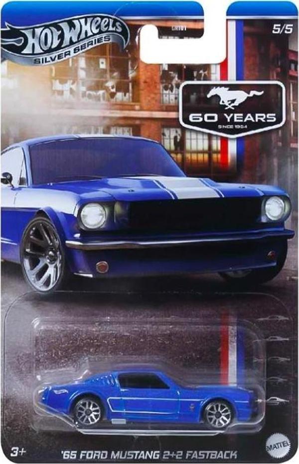 Hot Wheels Silver Serisi 65 Ford Mustang 2+2 Fastback JBY49 - Image 1