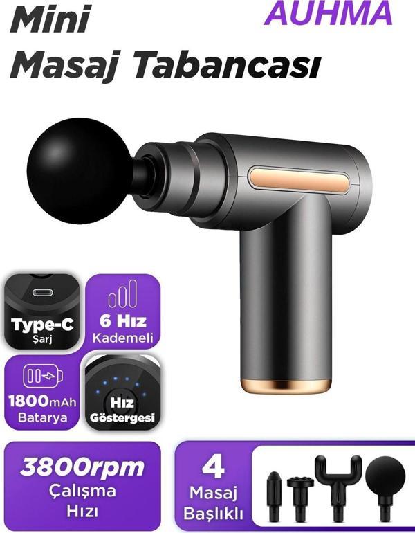 Auhma Amg6 Masaj Tabancası – 6 Kademeli, Derin Doku Masajı, Yüksek Tork Motor - Image 1