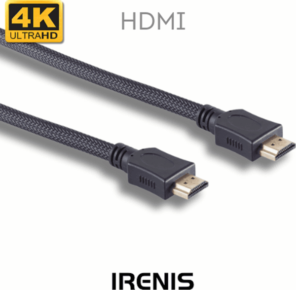 HDMI Kablo, 4K Destekli, Altın Uçlu, Naylon Örgü, 2 Metre - Image 1