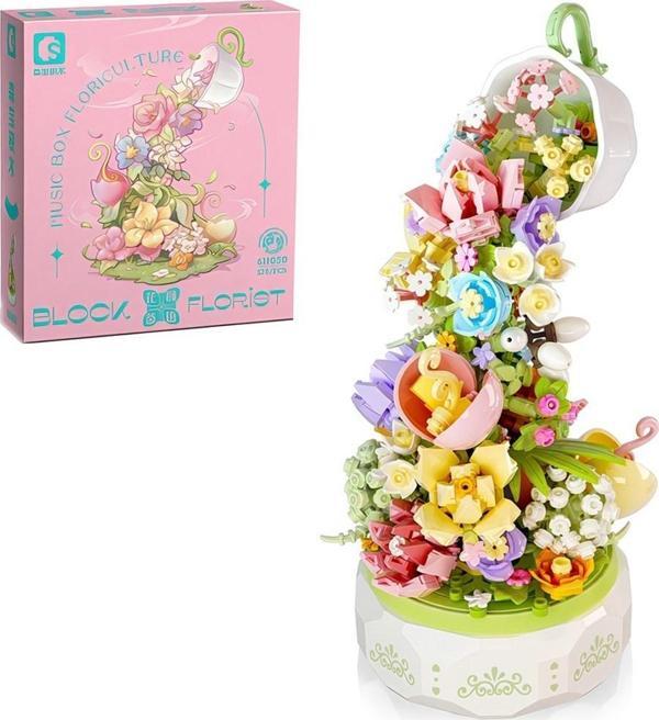 Sembo Block Huayan Cayı Muzikli Florist Seti 575 Parça Yapı Blokları - Image 1