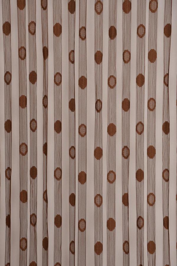 KÜÇÜK PUANLI MODEL ACI KAHVE RENK HAZIR İP PERDE 300*270 cm - Image 1