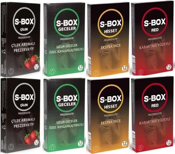 S-Box 8 Adet Karma Prezervatif Seti 12Li - Image 1