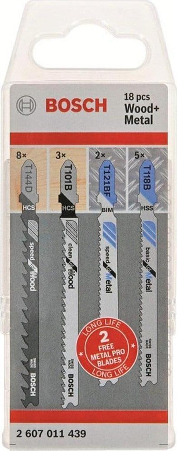 Bosch DEKUPAJ BIÇAĞI - 18 parça Wood + Metal Set - Image 1