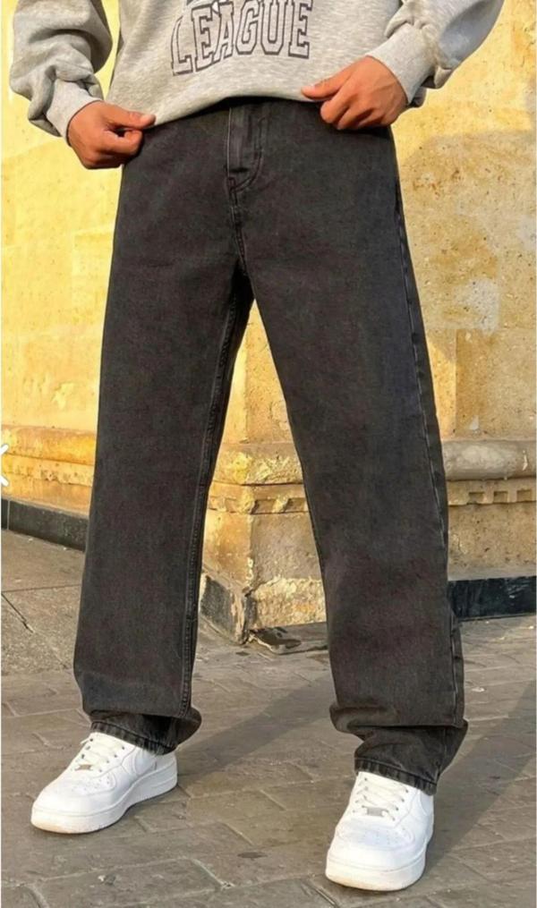 Koyu Füme Erkek Baggy Jeans - Image 1