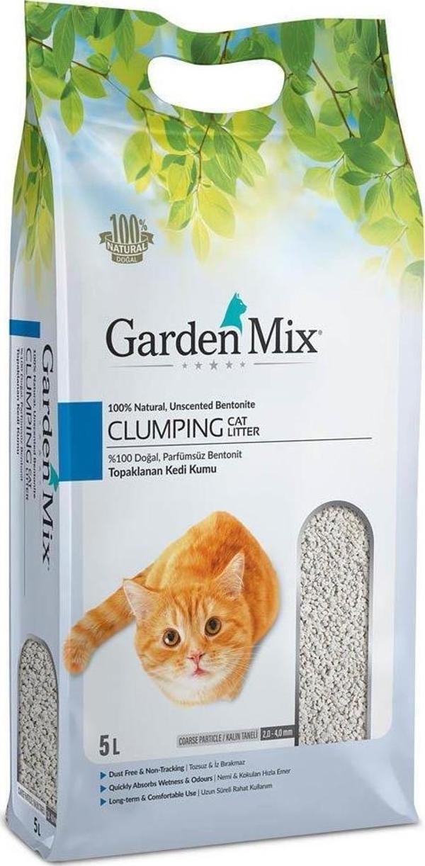 Garden Mix Kokusuz Bentonit Kalın Taneli Kedi Kumu 5 Lt - Image 1