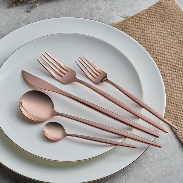 Karaca Orion Rosegold 6 Kişilik 30 Parça Çatal Kaşık Bıçak Takımı - Image 1