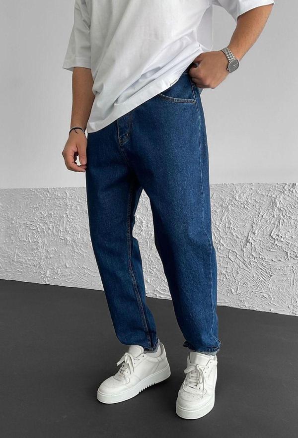 Boyfriend Koyu Mavi Kot Pantolon - Image 1