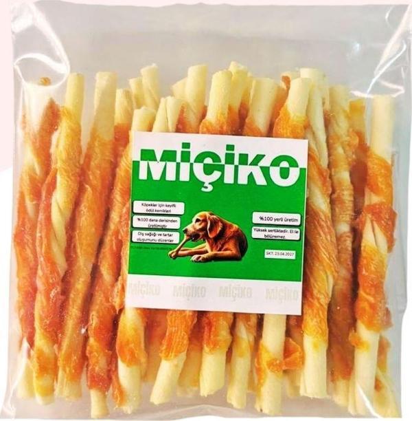 Tavuk Sarma Burgu Çubuk Köpek Ödül Kemiği 30Lu Paket - Image 1