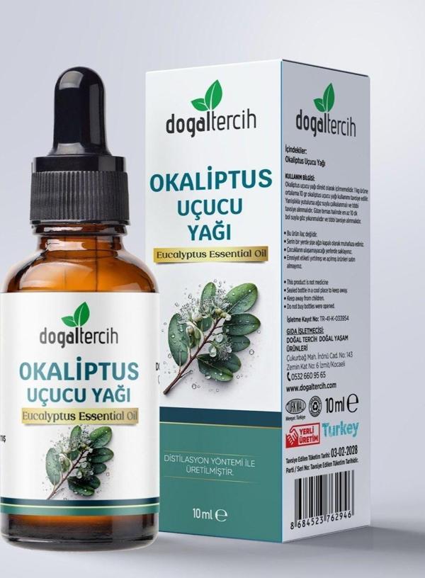 Okaliptus Yağı 10 ml , Katkısız Seyreltilmemiş %100 Saf ve Doğal Okaliptüs Yağı - Image 1