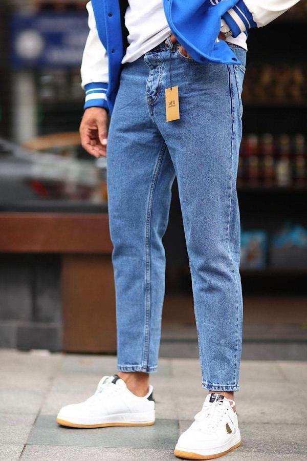 Boyfriend Mavi Renk Kot Pantolon - Image 1