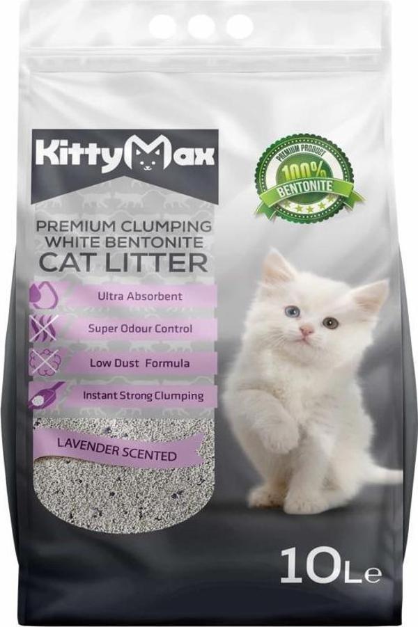 KittyMax Lavanta Kokulu Bentonit Kedi Kumu 10 Lt - Image 1