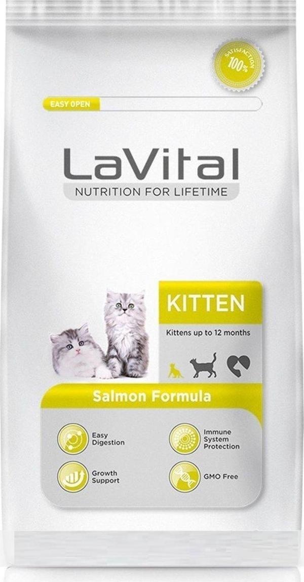 LaVital Kitten Somonlu Yavru Kedi Maması 1.5 kg - Image 1