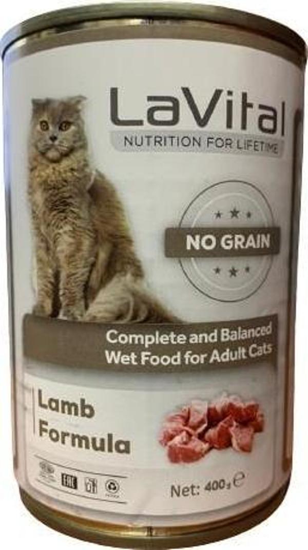 LaVital Püre Lamb Kuzu Etli Kedi Konservesi 400 Gr - Image 1