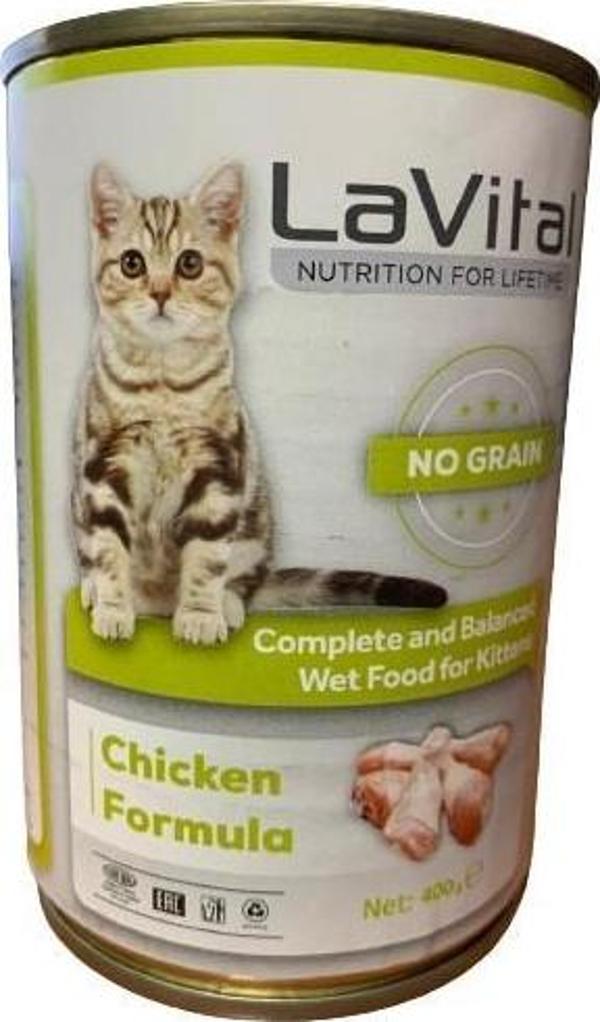LaVital Püre Tavuk Etli Yavru Kedi Konservesi 400 Gr - Image 1