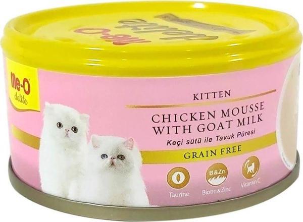 Me-O Delite Tavuk ve Keçi Sütü Tahılsız Yavru Kedi Konservesi 80 Gr - Image 1