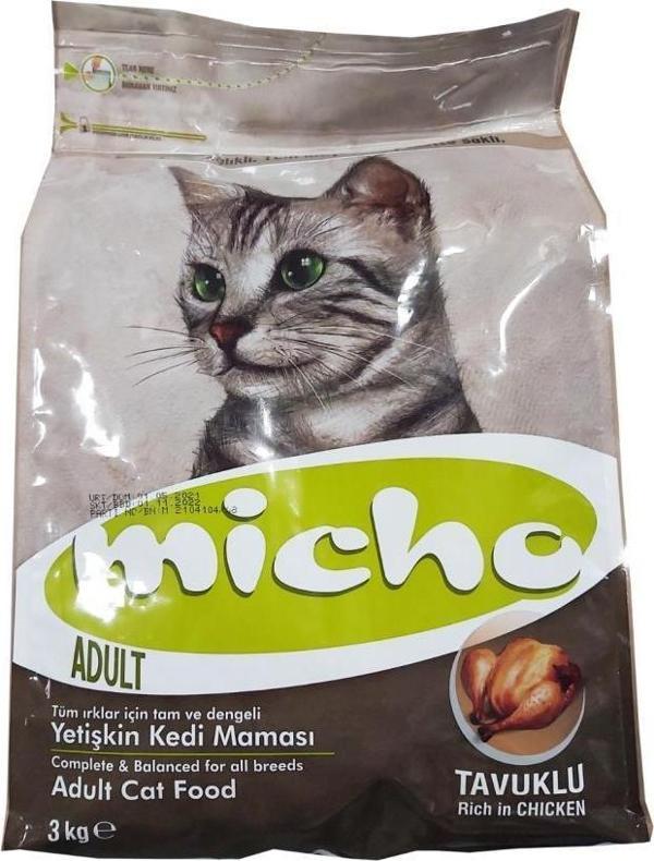 Micho Adult Cat Tavuklu Hamsi ve Pirinç  Kedi Maması 3 kg - Image 1
