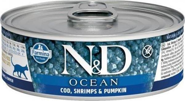 N&D Ocean Morina Karides Bal Kabaklı Kedi Konserve 80 Gr - Image 1