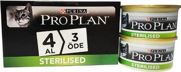 Pro Plan Adult Somon Ton Kısır Kedi Konserve 85gr 4 Al 3 Öde - Image 1