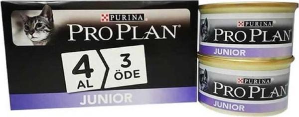 Pro Plan Junior Tavuklu Yavru Kedi Konserve 85gr 4 Al 3 Öde - Image 1