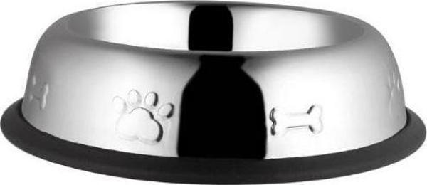 Oripet Oval Çelik Kedi ve Köpek Mama Kabı Kabartma Desenli 8 Oz - Image 1