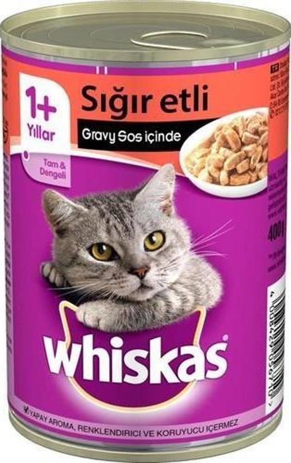 Whiskas Sığır Etli Kedi Konservesi 400 gr - Image 1
