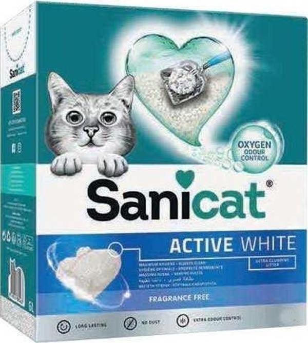 Sanicat Active White Ultra Topaklanan Kedi Kumu 10 lt - Image 1
