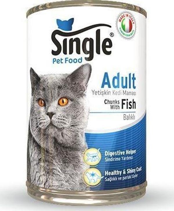 Single Balıklı Kedi Konservesi 415 gr - Image 1
