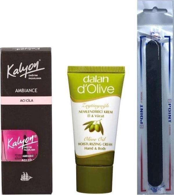 Kalyon Acı Cila + Dalan Krem 20 Ml + Tırnak Törpüsü  - Image 1