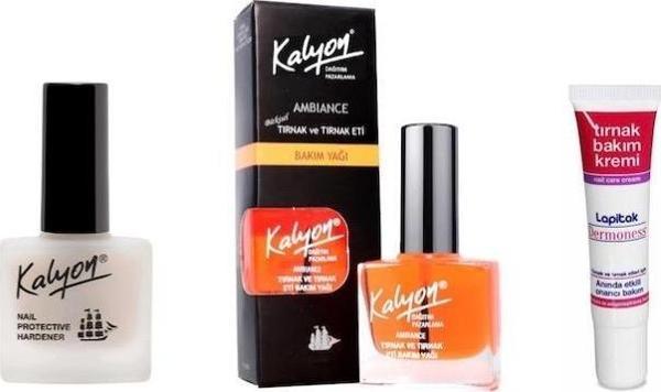 Kalyon Tırnak Sertleştirici+Tırnak Bakım Yağı+Lapitak Tırnak Kremi 15ml - Image 1