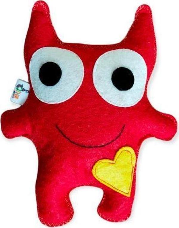 Dino Canavar Kırmızı 23cm Catnip + Kedi Zil - Image 1