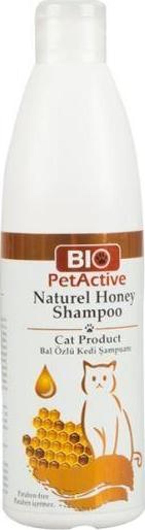 Bio PetActive Doğal Bal Özlü Buğday Proteinli Kedi Şampuani 250 Ml - Image 1
