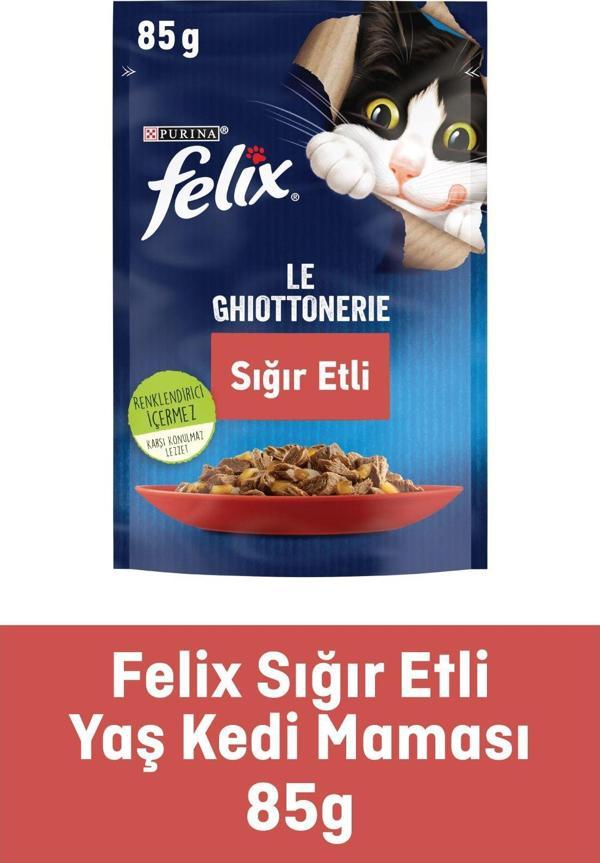 Felix Sığır Etli Kedi Konservesi 85gr - Image 1