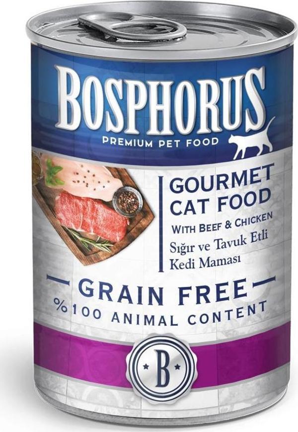 Bosphorus Tahılsız Sığır ve Tavuk Etli Kedi Konservesi 415 Gr - Image 1