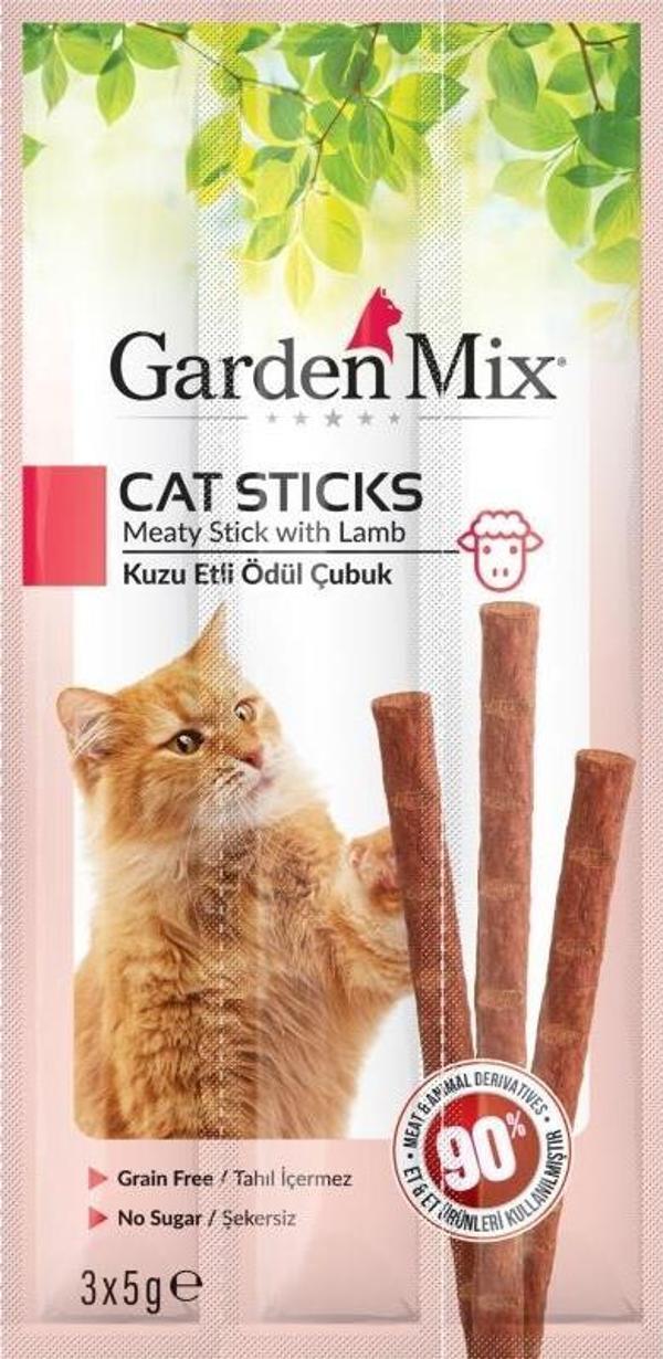 Garden Mix Kuzu Etli Kedi Stick Ödül 3*5gr - Image 1