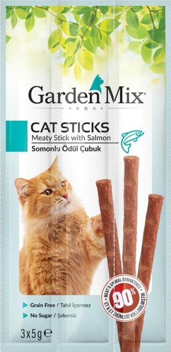 Garden Mix Somonlu Kedi Stick Ödül 3*5gr - Image 1