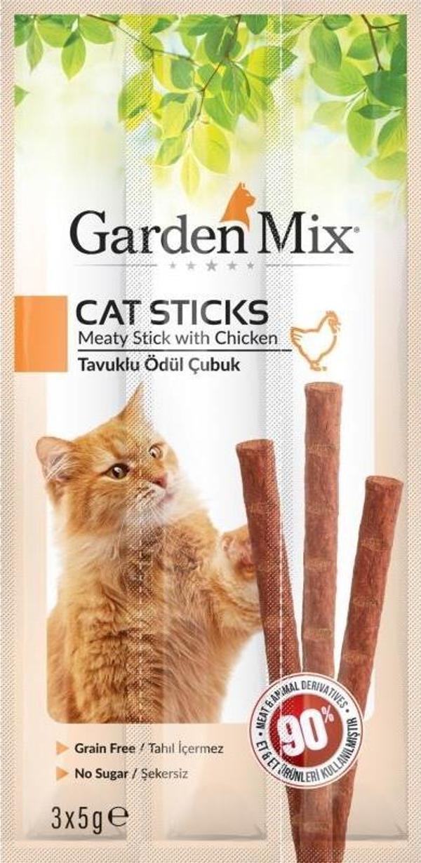 Garden Mix Tavuklu Kedi Stick Ödül 3*5gr - Image 1
